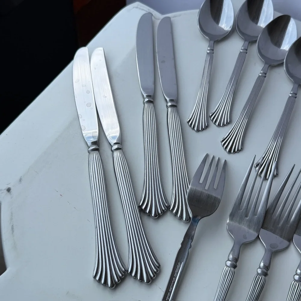 Vintage Noritake Thai Airways Flatware Lot Sherlock Holmes Spoon B-9